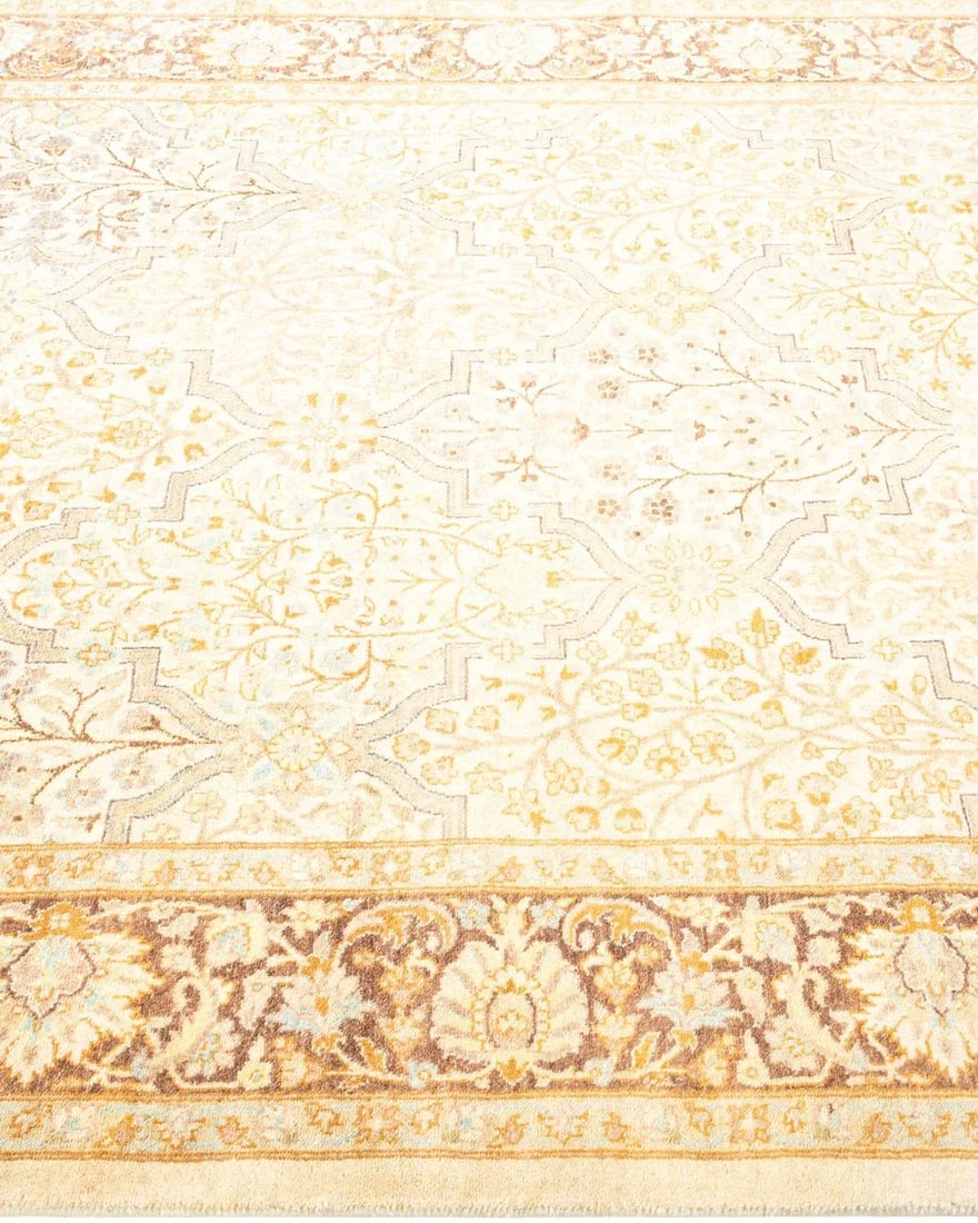 Mogul, One-of-a-Kind Hand-Knotted Area Rug - Ivory, 4' 4" x 5' 10" - 4