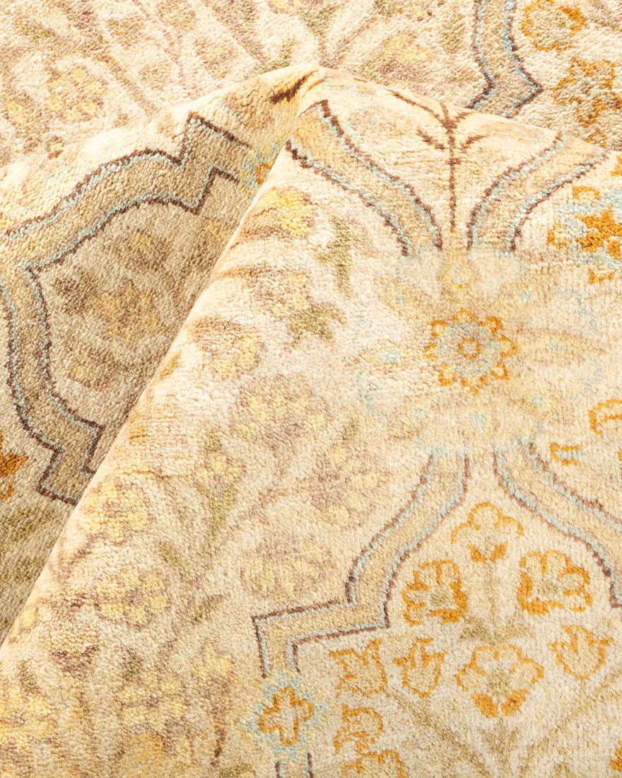 Mogul, One-of-a-Kind Hand-Knotted Area Rug - Ivory, 4' 4" x 5' 10" - 7