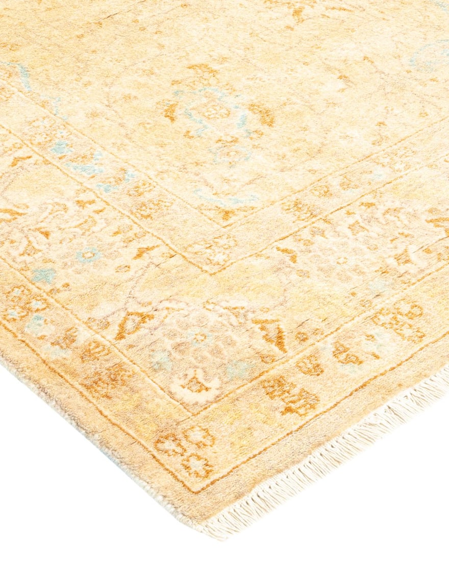 Mogul, One-of-a-Kind Hand-Knotted Area Rug - Ivory, 4' 2" x 6' 5" - 2