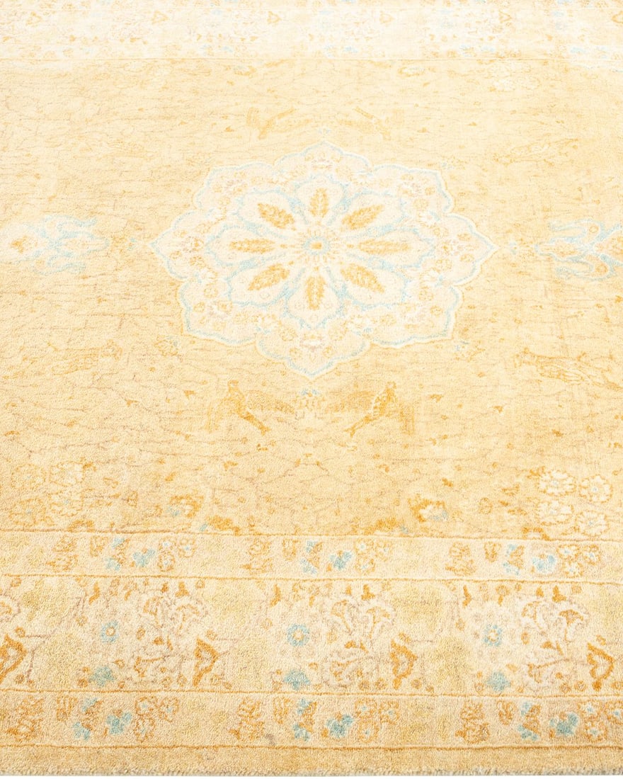 Mogul, One-of-a-Kind Hand-Knotted Area Rug - Ivory, 4' 2" x 6' 5" - 4