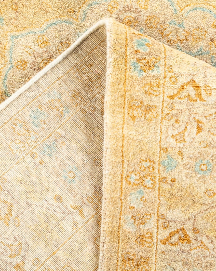 Mogul, One-of-a-Kind Hand-Knotted Area Rug - Ivory, 4' 2" x 6' 5" - 6