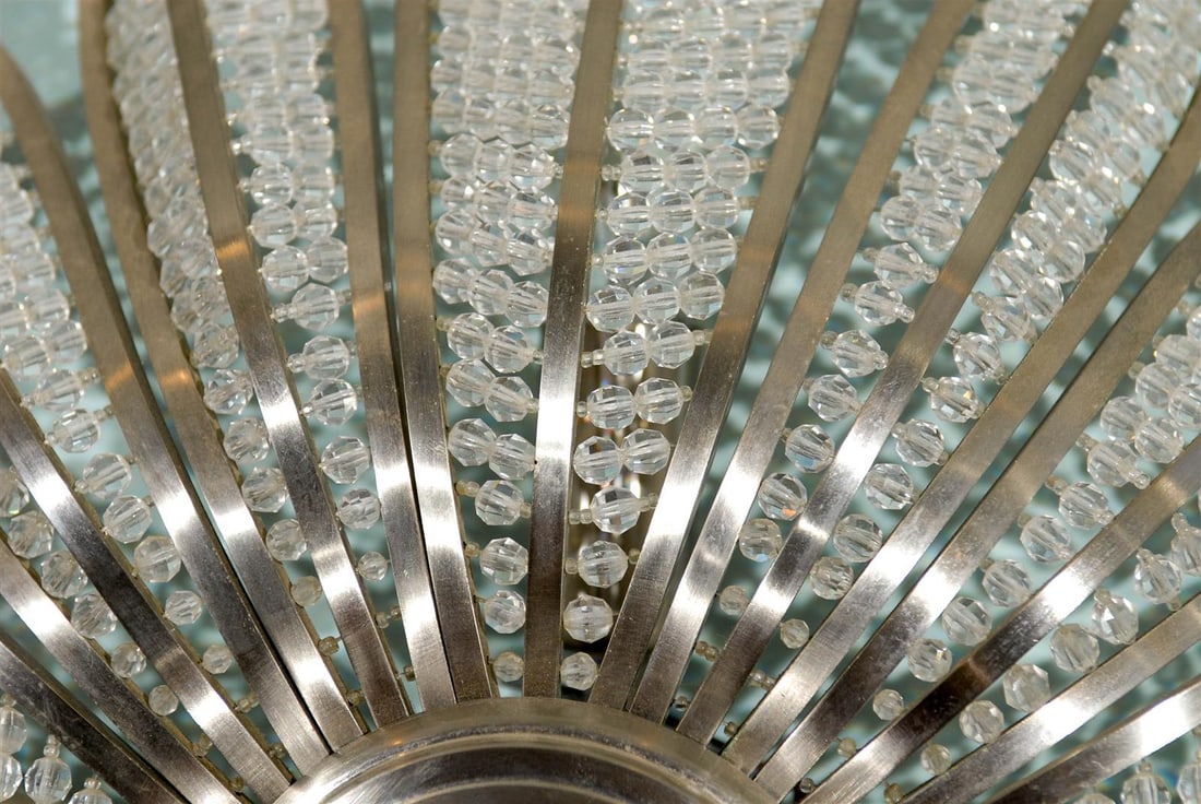 Pair of Mid 20th Century Modern Style Fanned Sconces, Wired - 9