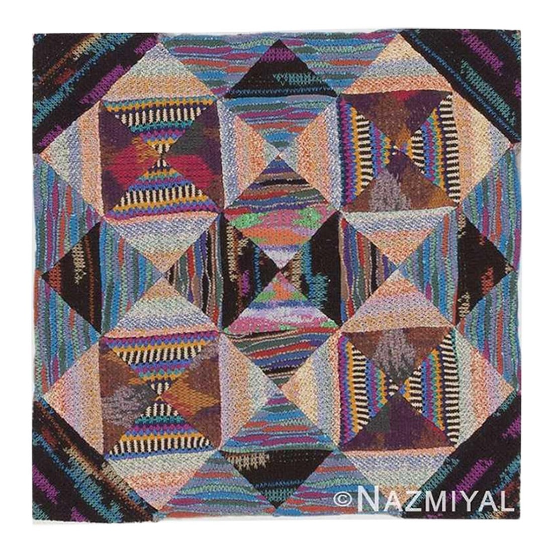 Nazmiyal Collection Square Vintage Mid Century Modern Missoni Textile Art (1 of 2)