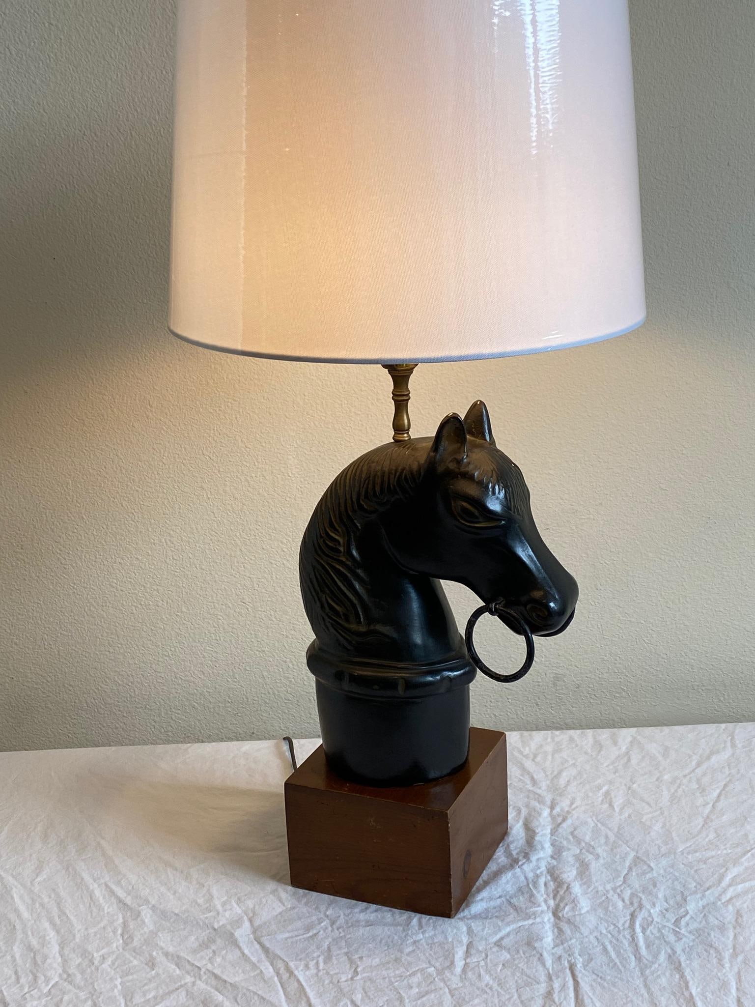 Vintage Horse Head Table Lamp - 3