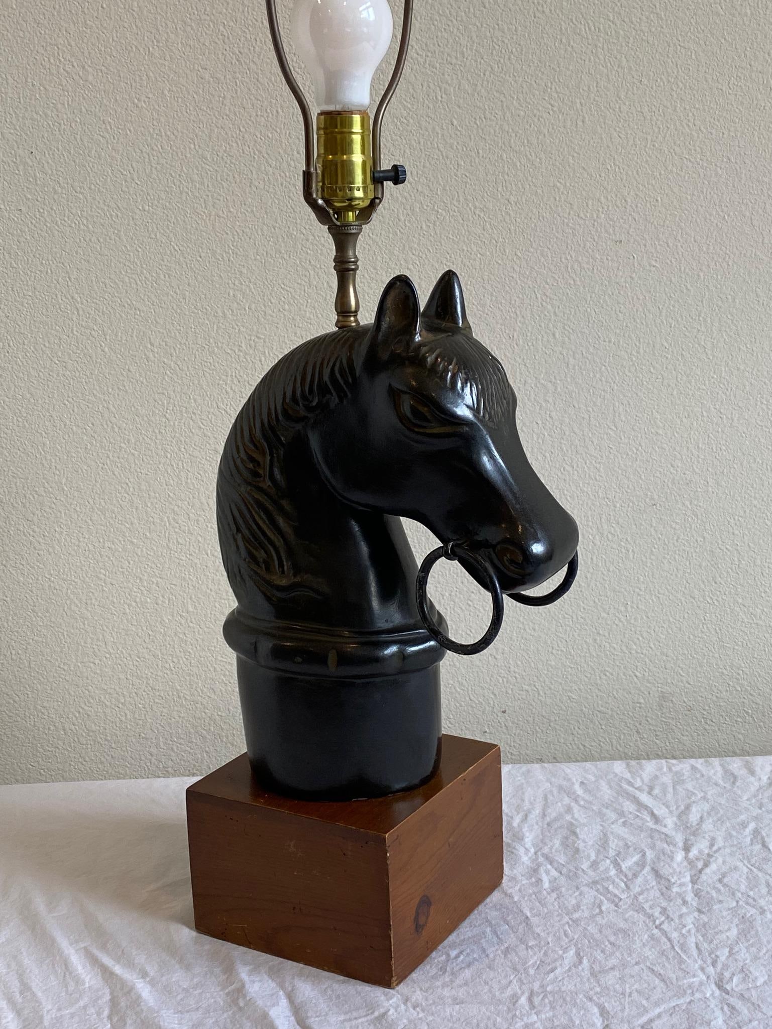 Vintage Horse Head Table Lamp - 4