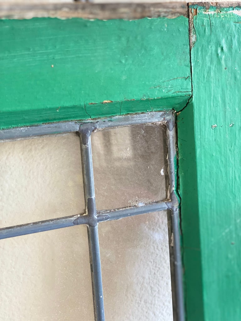 Early 20th Century Rustic Leaded Glass Window - 7