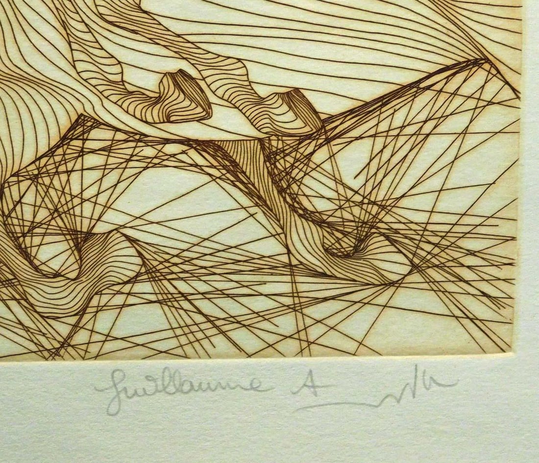 Guillaume Azoulay Quatre Chevaux Intaglio Etching 1980 - 3