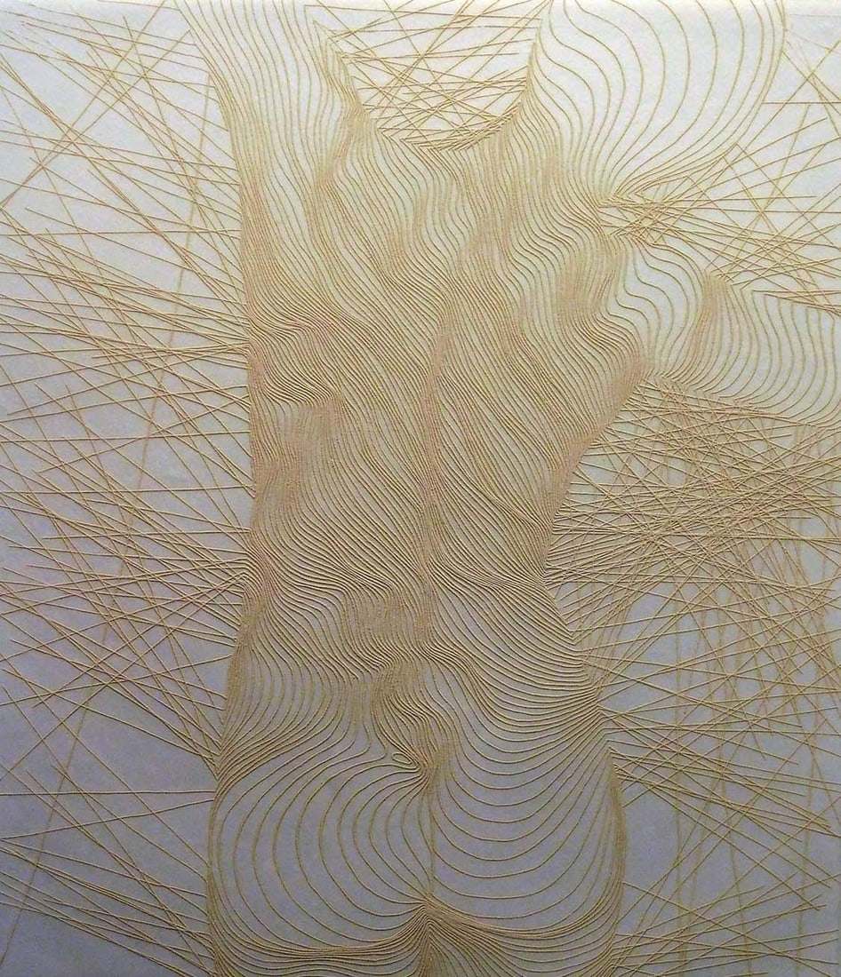 1980s Guillaume Azoulay "Torso" Etching Paper Women Nude Hand Signed - 2