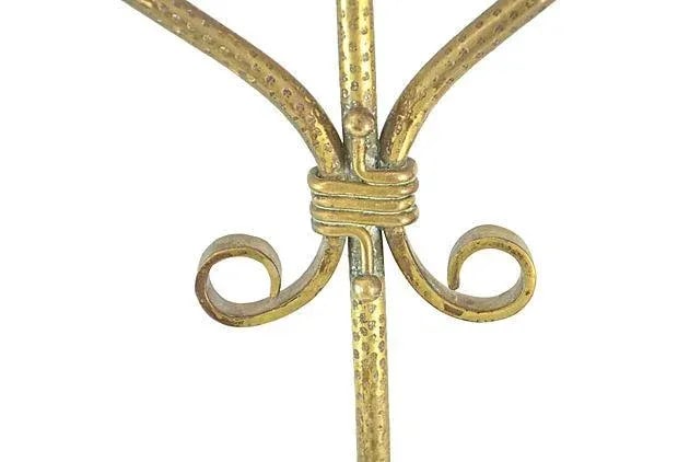 Antique 21" Brass Candle Holders - a Pair - 4