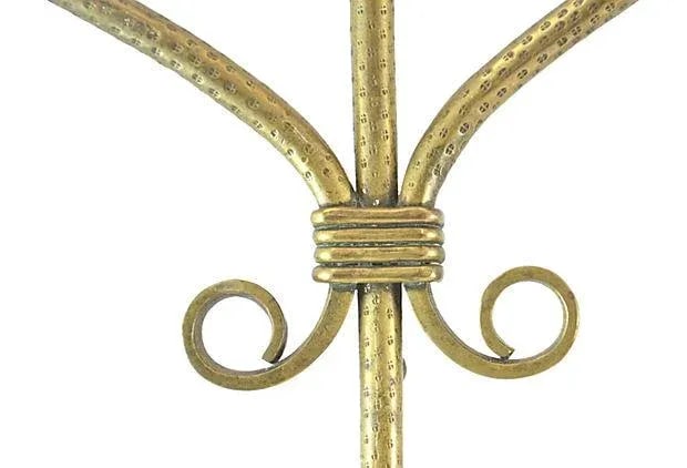 Antique 21" Brass Candle Holders - a Pair - 6