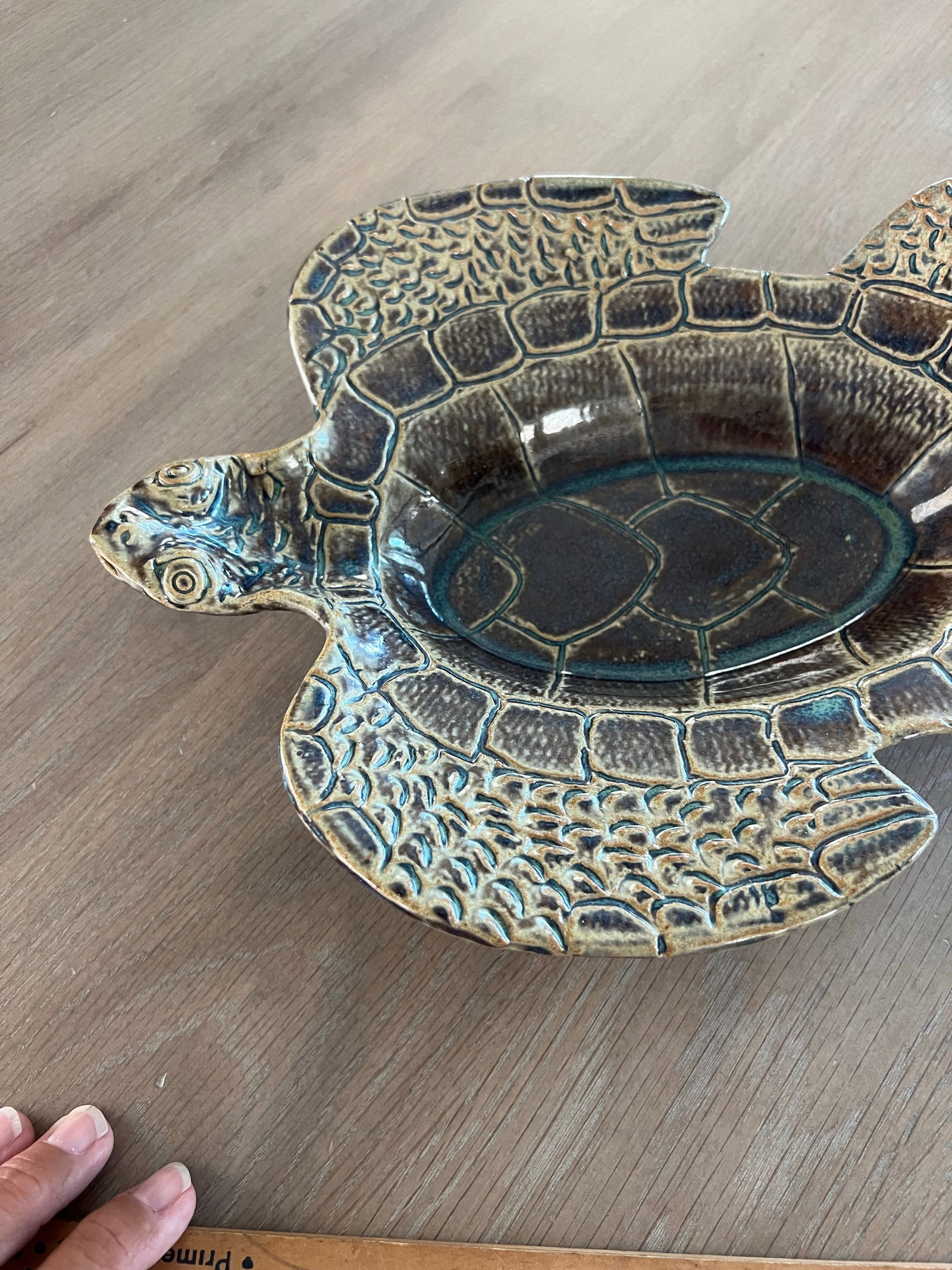 Art Pottery Sea Turtle Bowl - 4