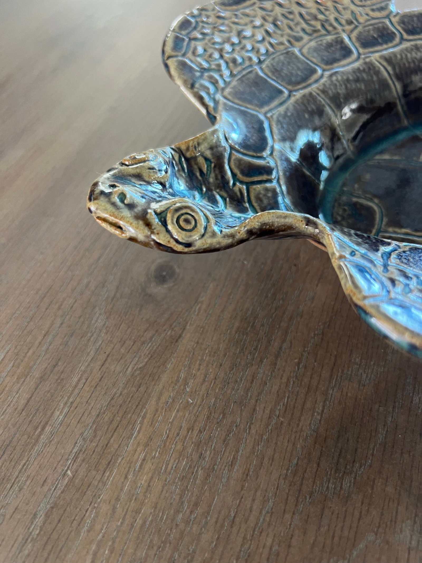 Art Pottery Sea Turtle Bowl - 8