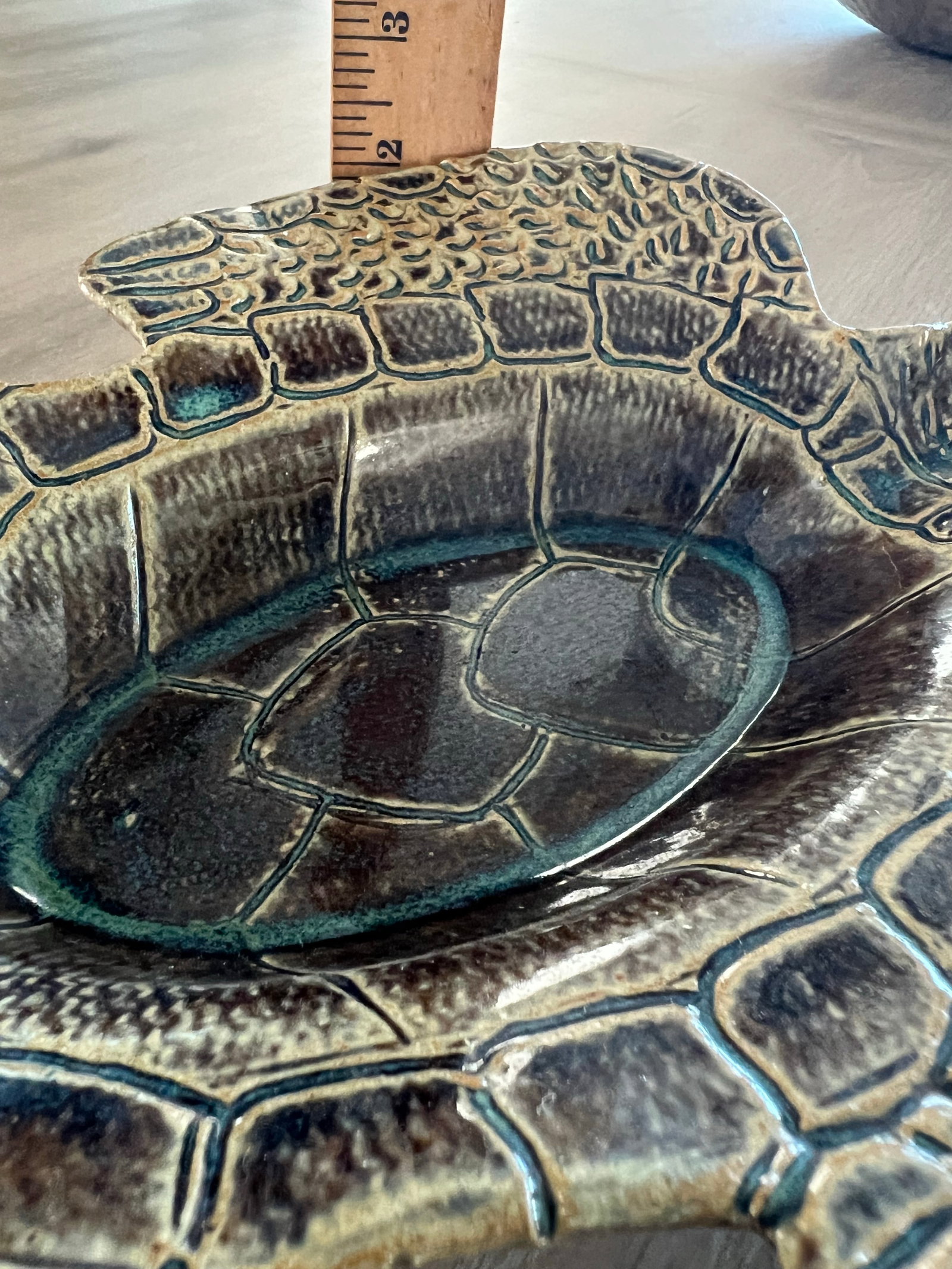 Art Pottery Sea Turtle Bowl - 9
