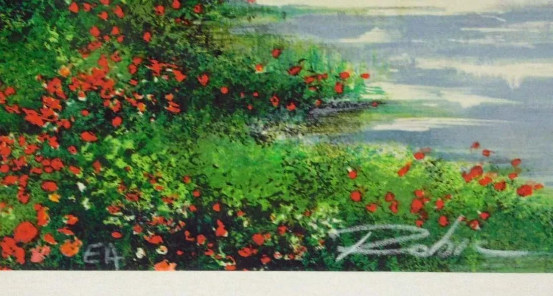 Raphael Robic Untitled Tree Framed Hand Signed Limited Edition Lithograph Art - 4