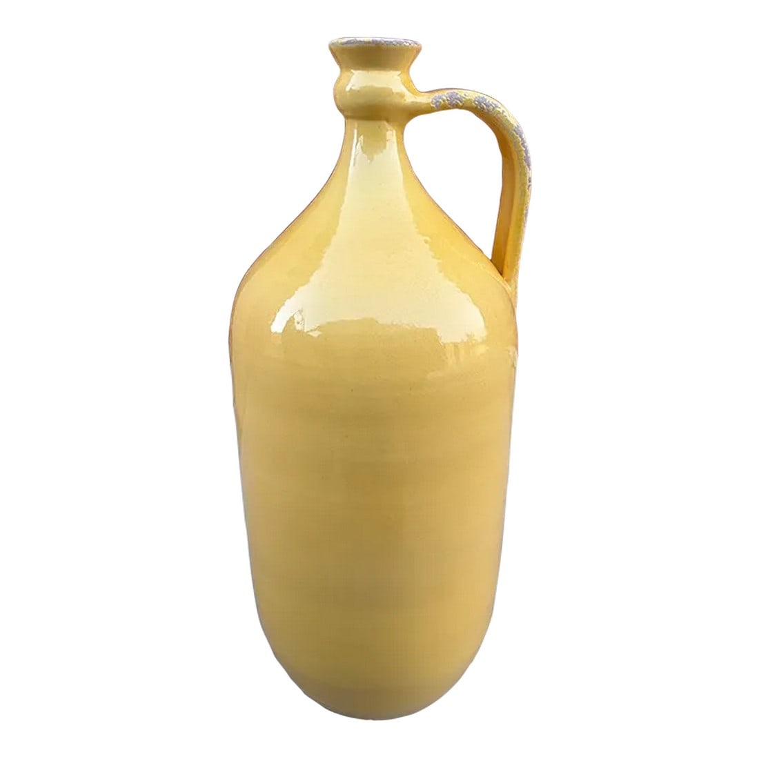 Large Yellow Glazed Terra Cotta Jug (1 of 6)
