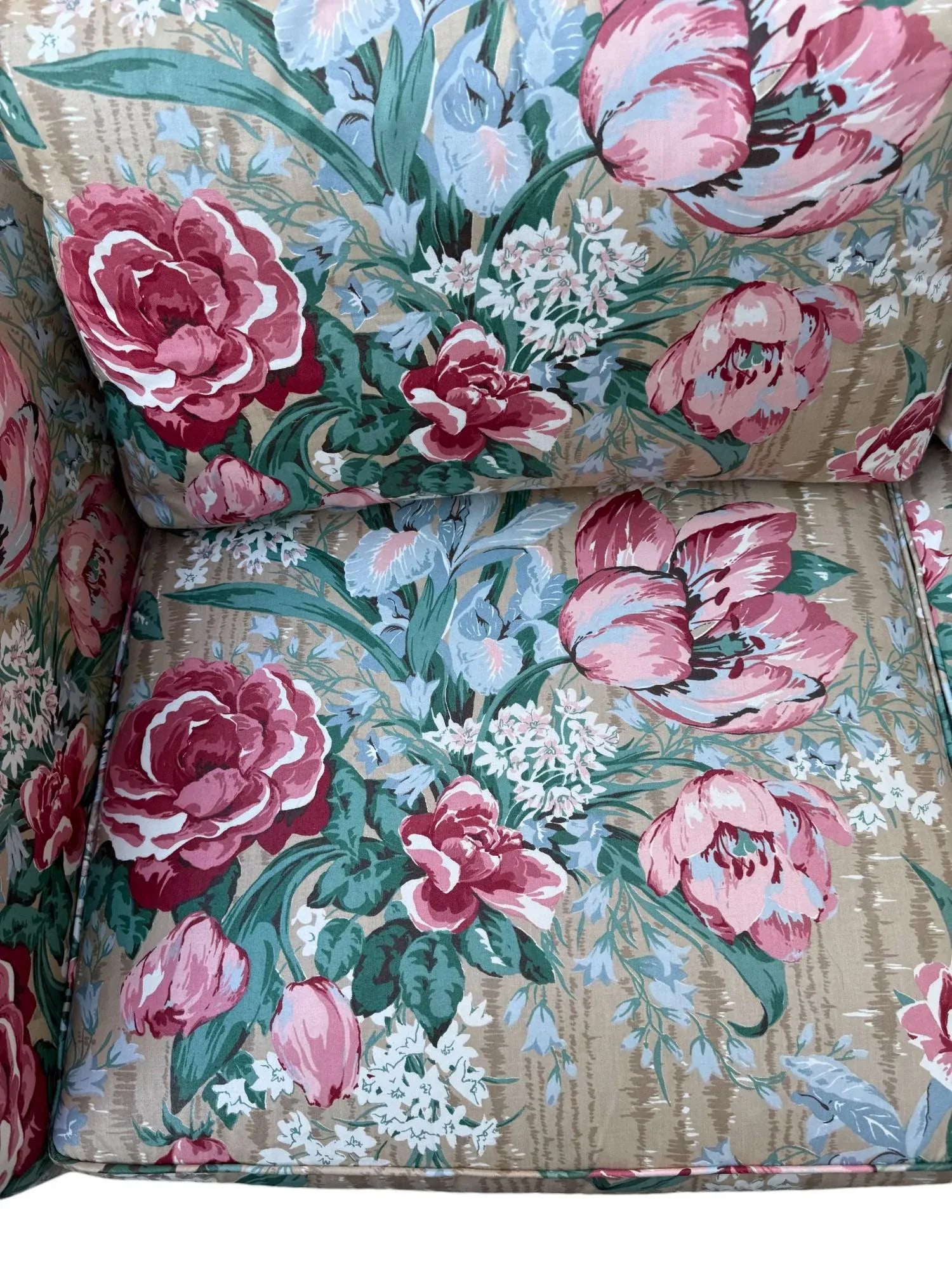 Baker Floral Rolled Arm Sofa - 6