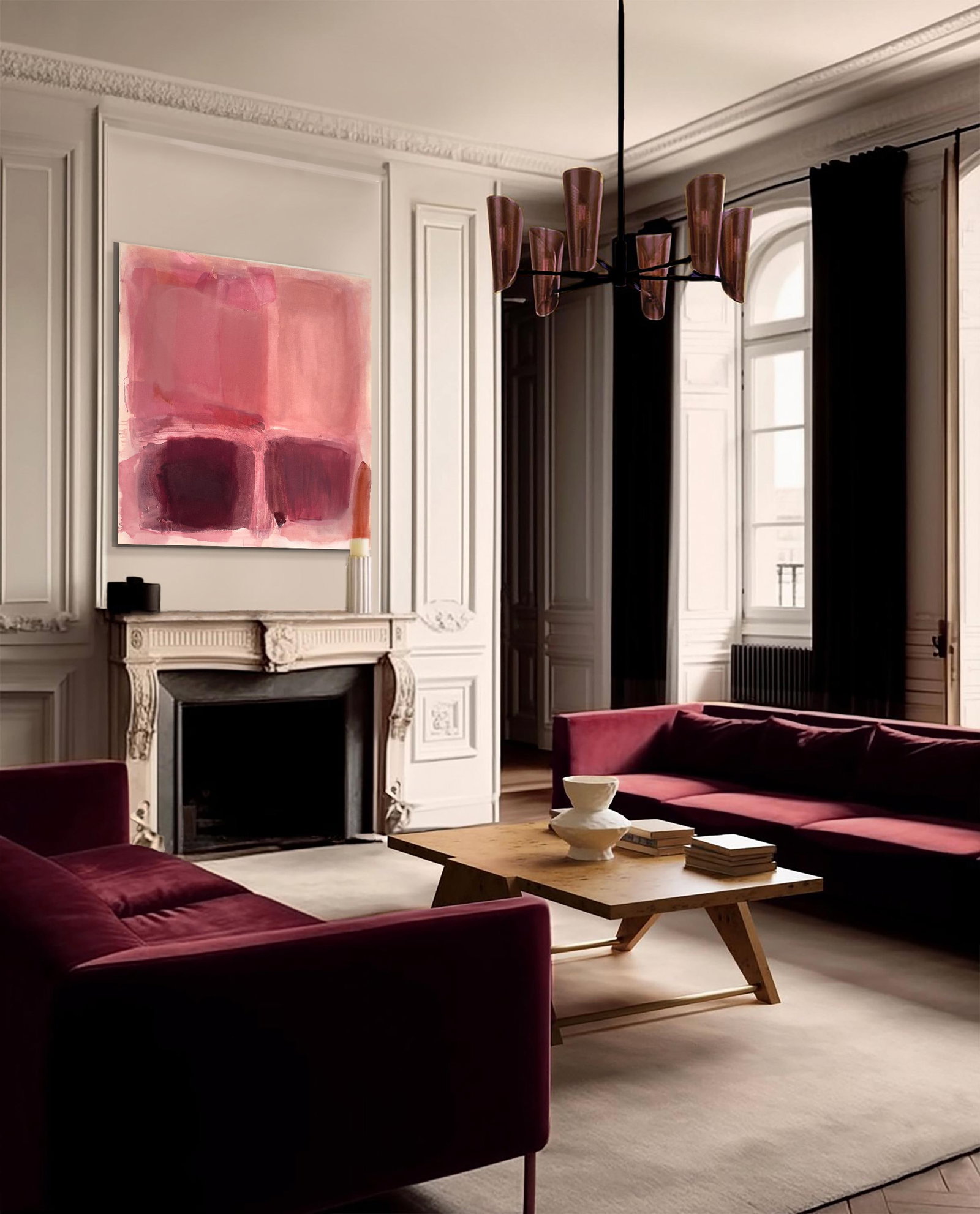 Madame (Wallflower Series) Original Color Field Painting - 4