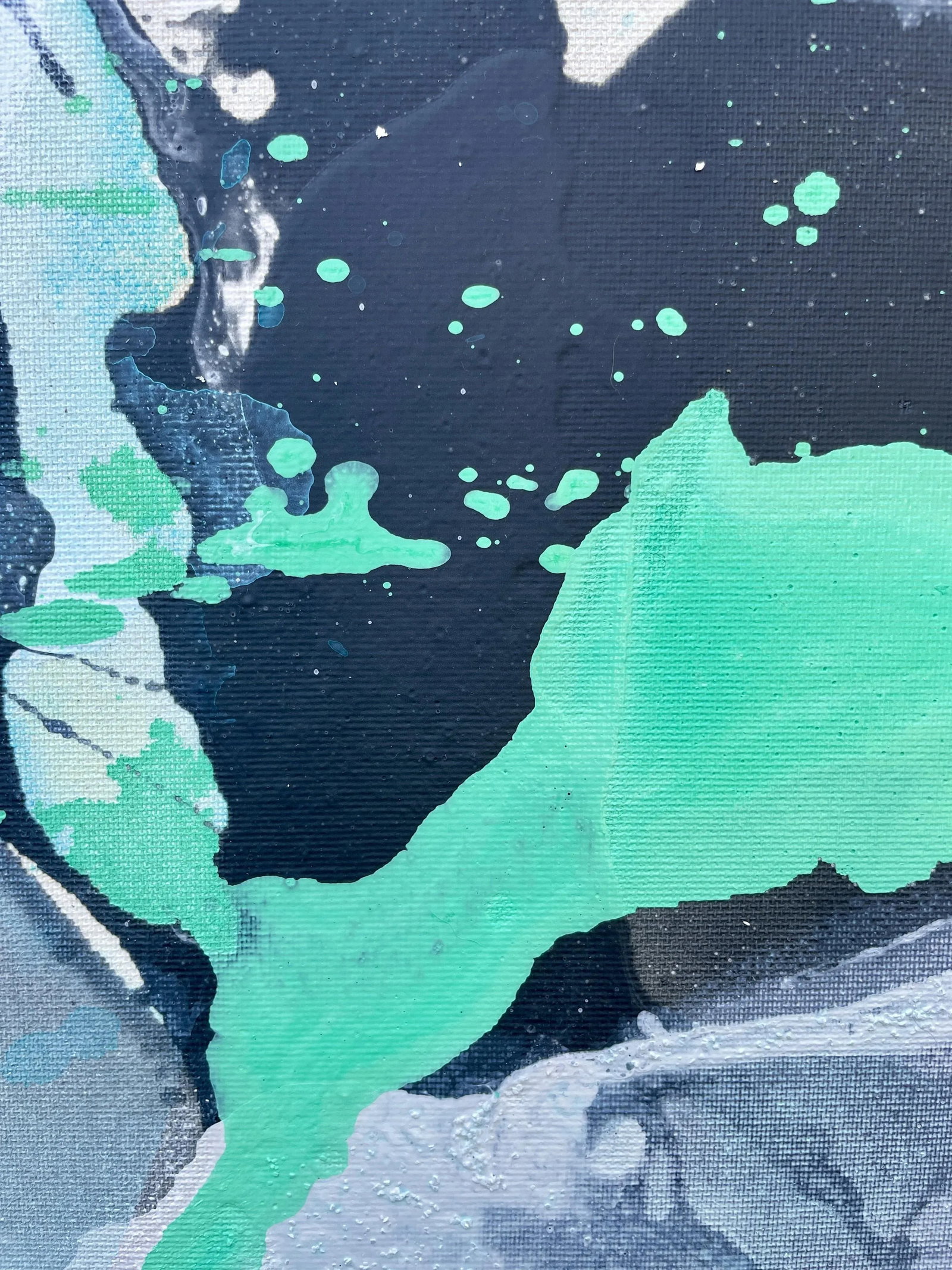 How Soon Is Now? Green Gestural Abstract Painting - 10