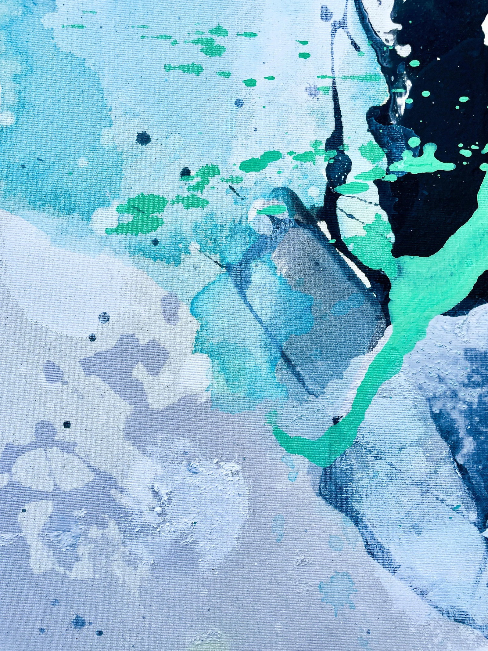 How Soon Is Now? Green Gestural Abstract Painting - 7