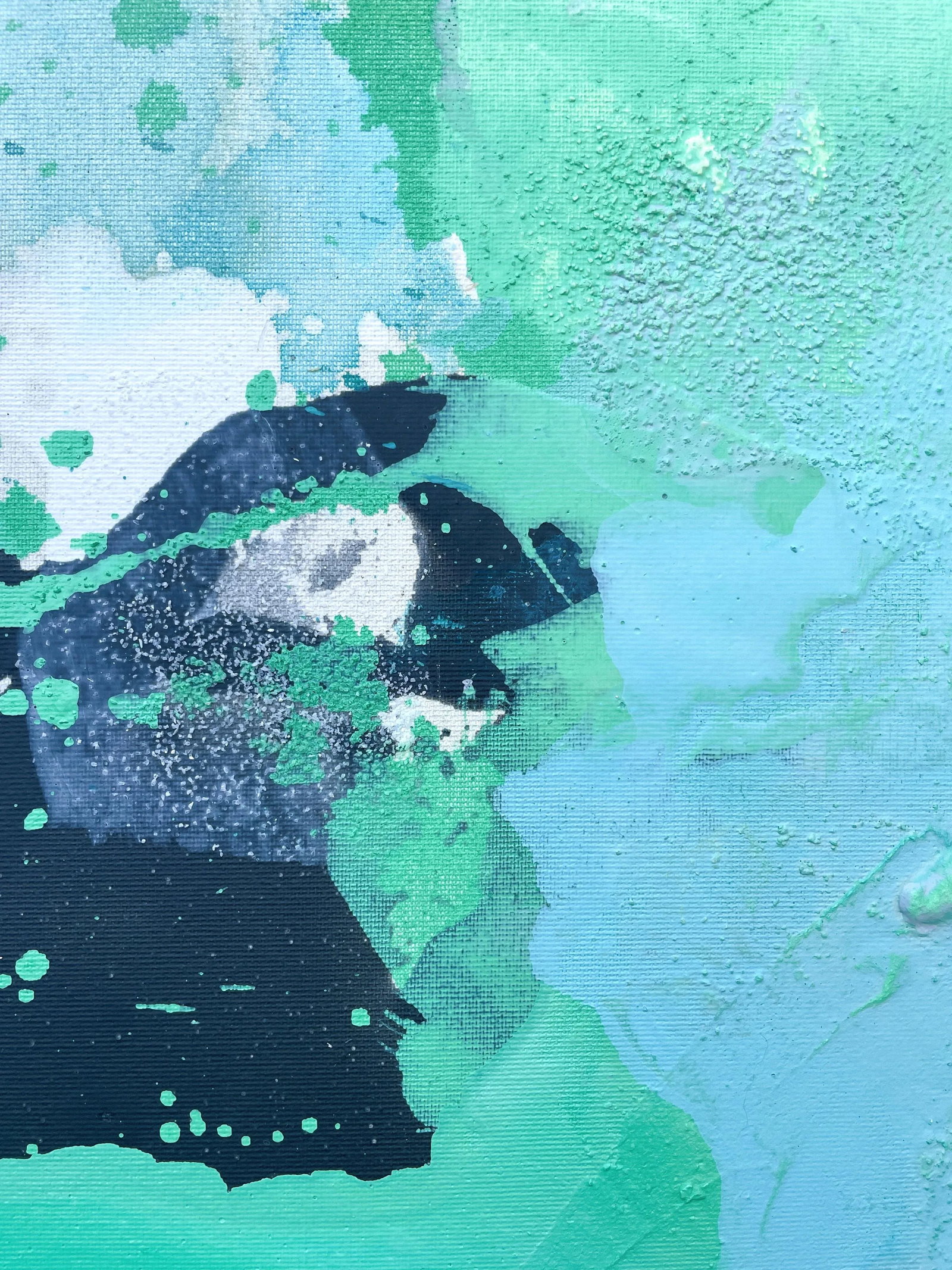 How Soon Is Now? Green Gestural Abstract Painting - 9