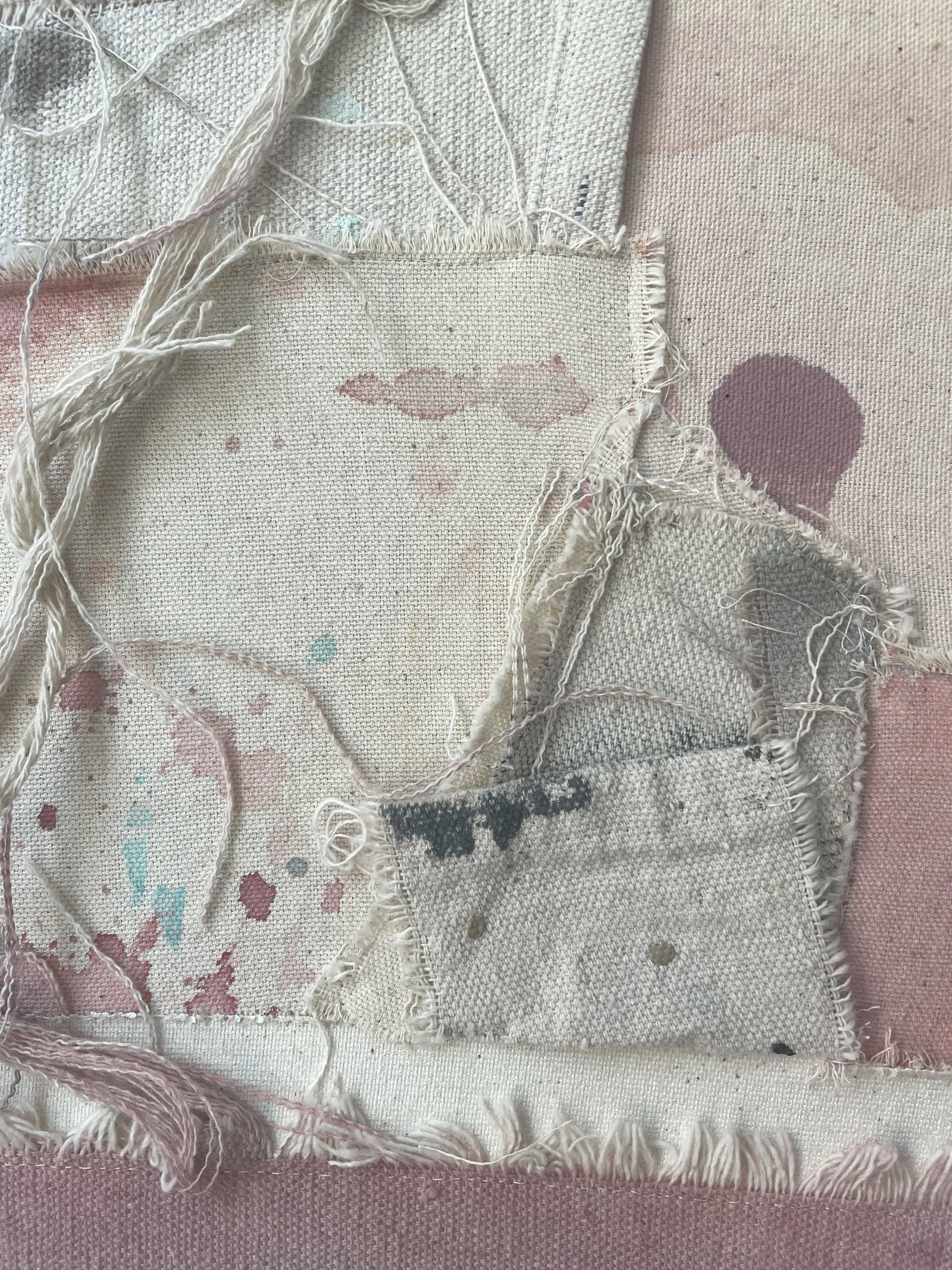 Vestiges 04 Patched Dropcloth Assemblage Artwork - 7