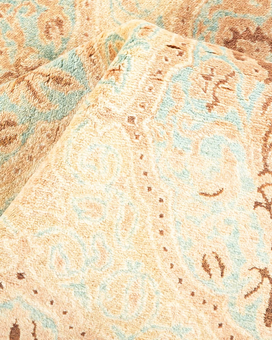 Mogul, One-of-a-Kind Hand-Knotted Area Rug - Ivory, 4' 2" x 6' 0" - 7