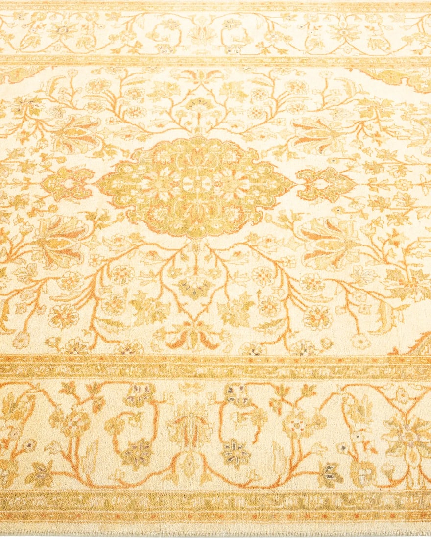 Mogul, One-of-a-Kind Hand-Knotted Area Rug - Ivory, 4' 1" x 6' 2" - 4