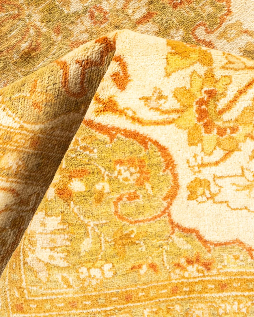 Mogul, One-of-a-Kind Hand-Knotted Area Rug - Ivory, 4' 1" x 6' 2" - 7