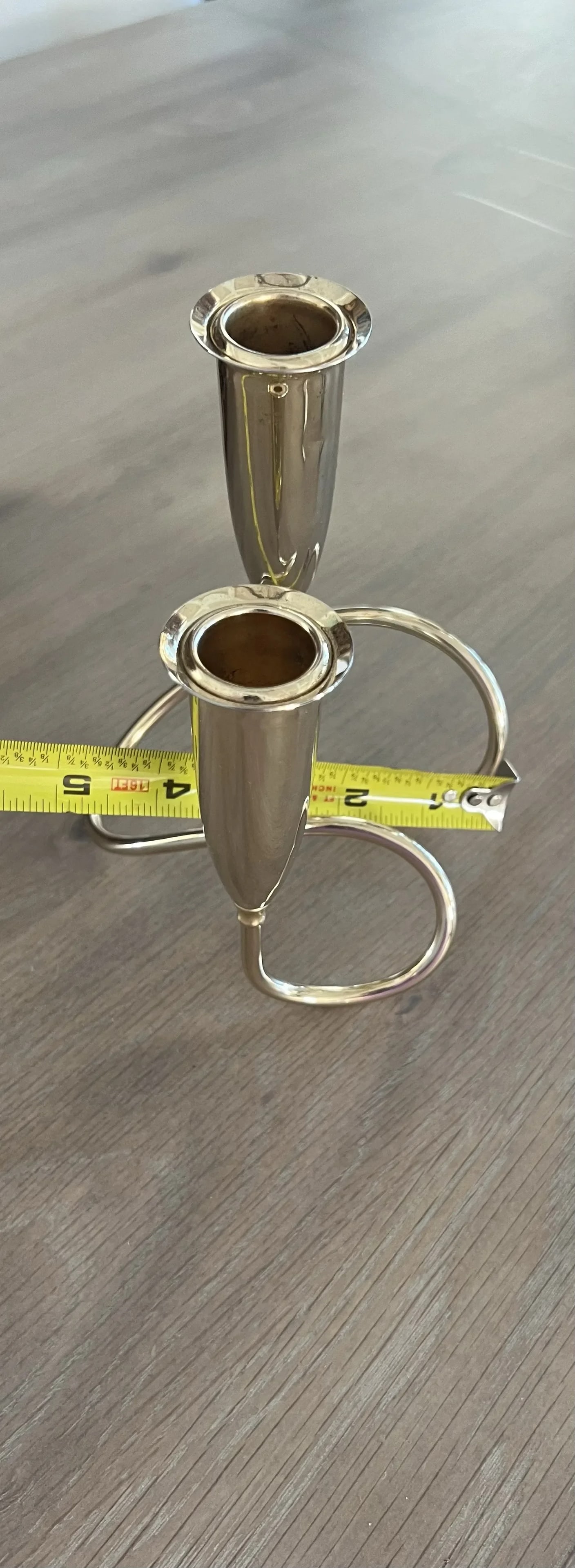 1950s Brass Modernist Candlestick by Napier - 8
