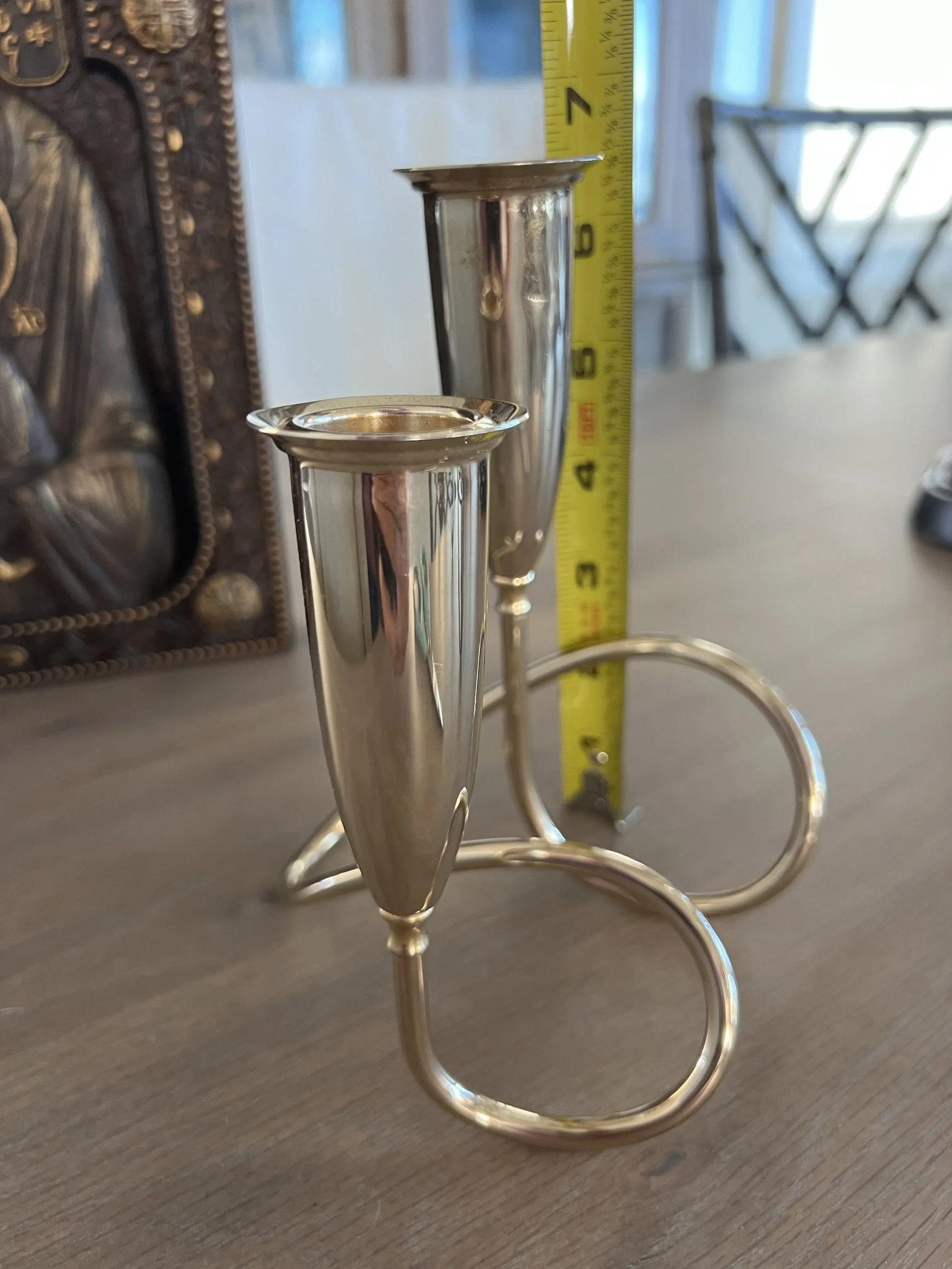 1950s Brass Modernist Candlestick by Napier - 9