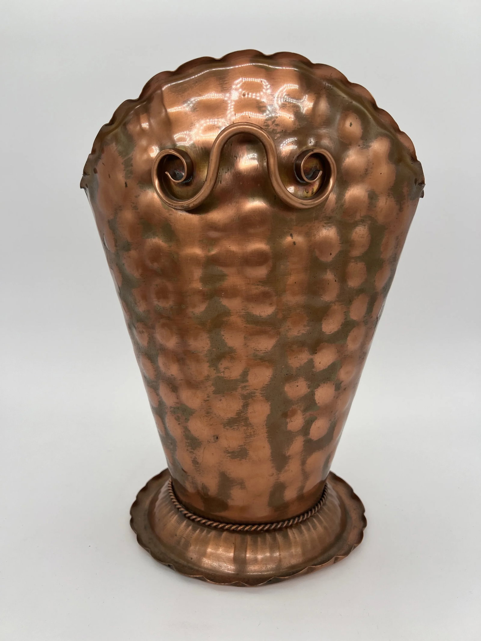 Vintage Gregorian Copper Hammered Vase - 4