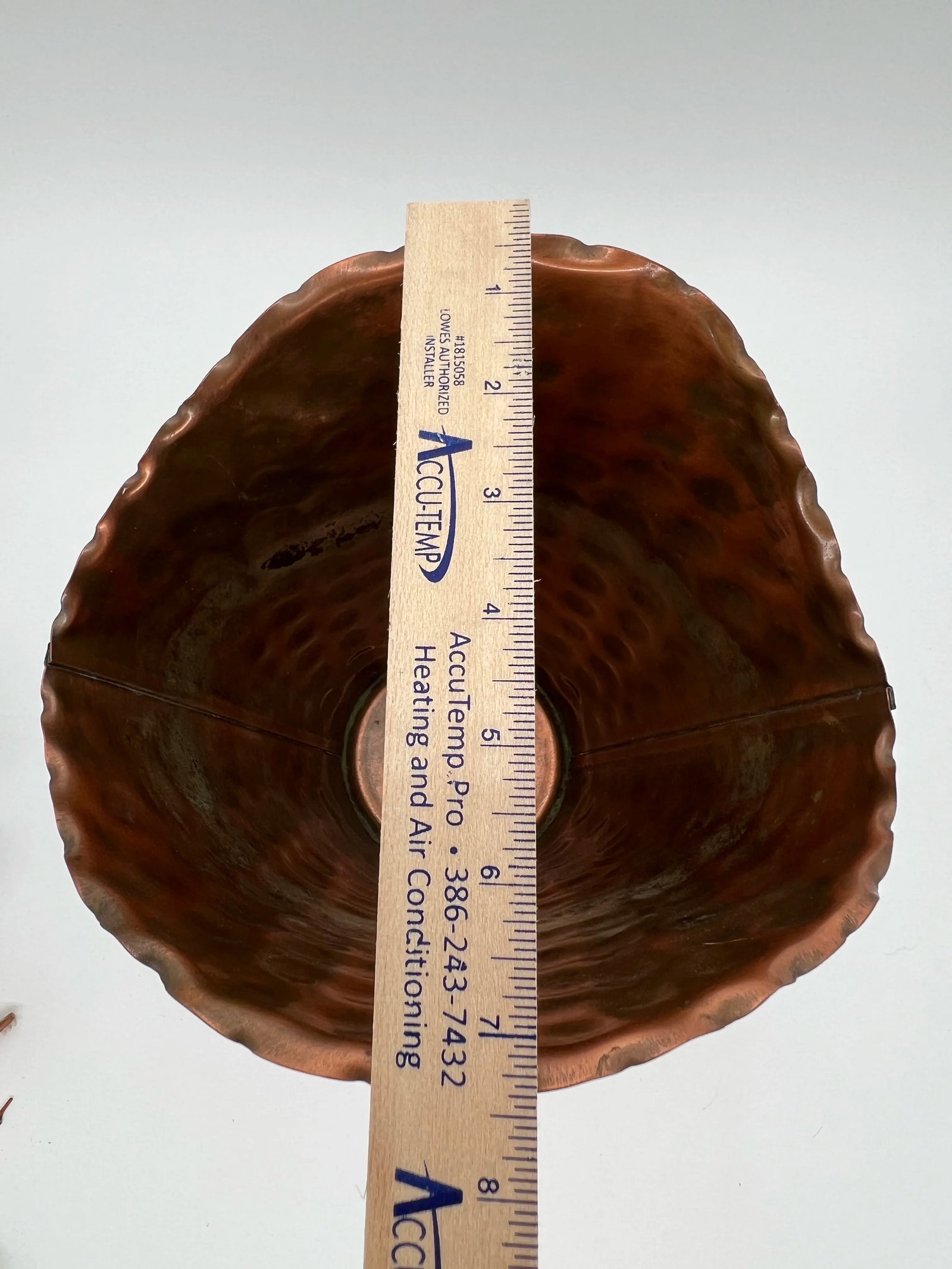 Vintage Gregorian Copper Hammered Vase - 6