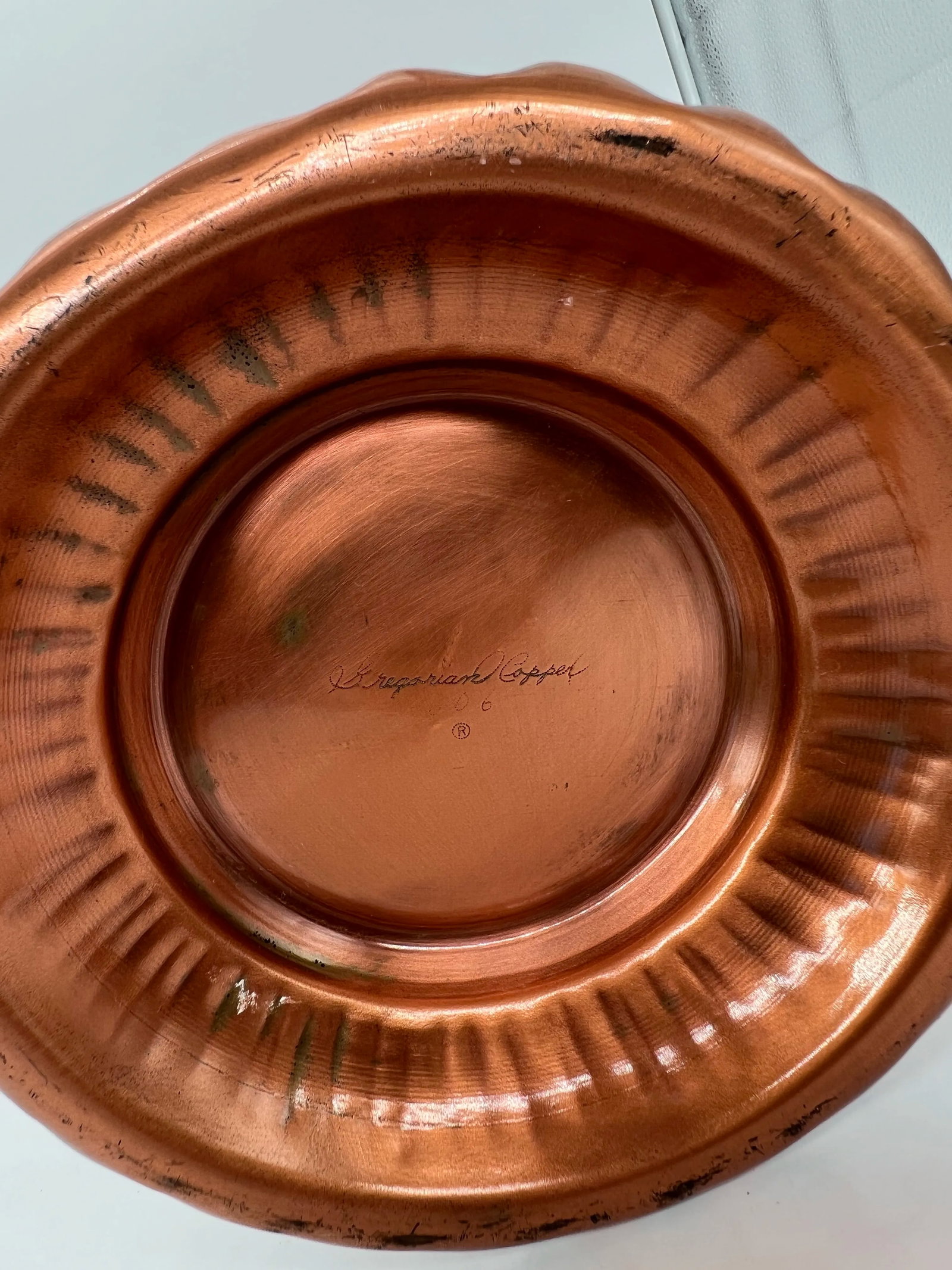 Vintage Gregorian Copper Hammered Vase - 7