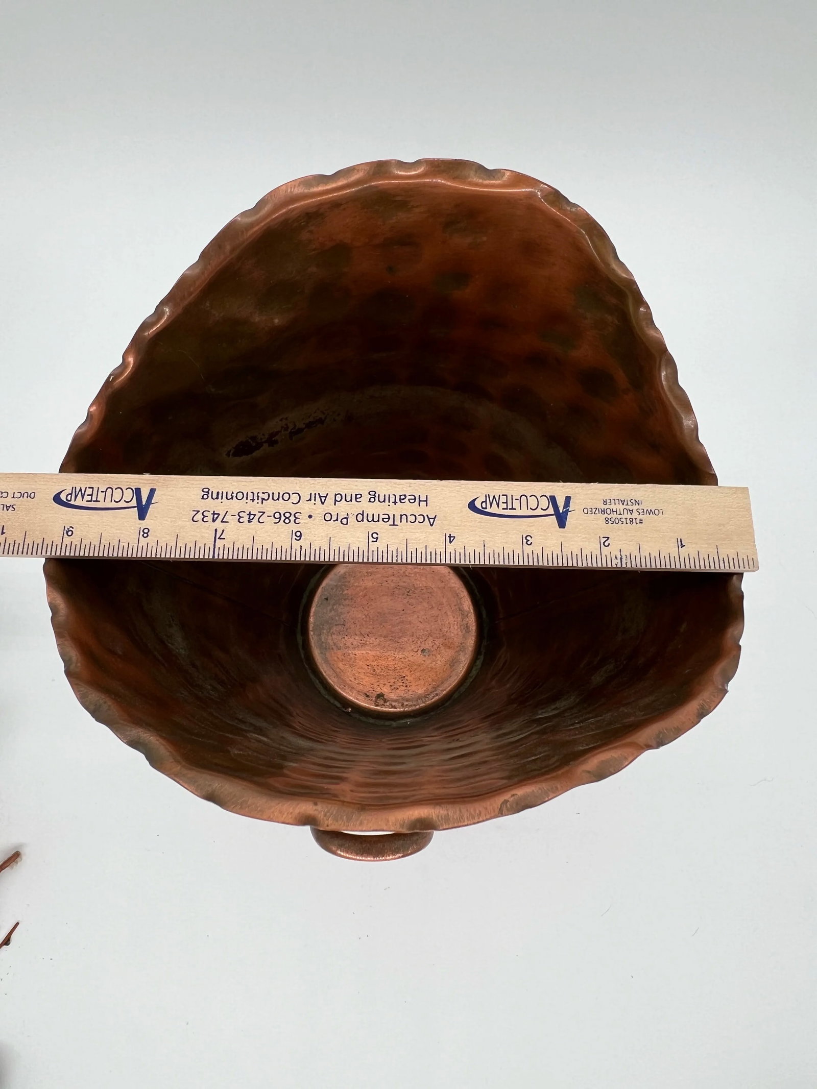 Vintage Gregorian Copper Hammered Vase - 8