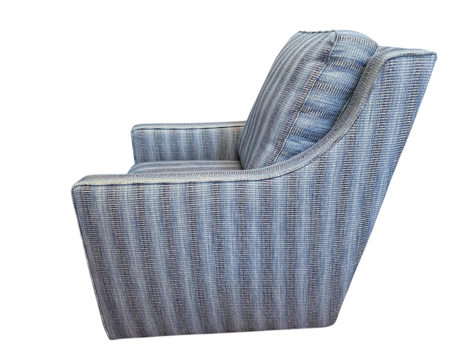 Custom Made C.R. Laine Swivel and Glider Chair With Ottoman - 3