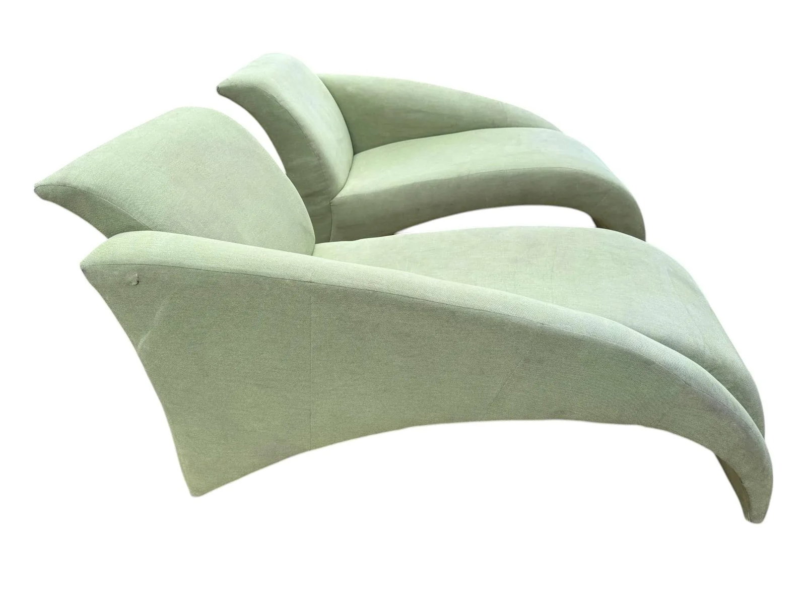 Late 20th Century Vladimir Kagan for Directional Attributed Postmodern Marilyn Chaise Lounge - a Pai - 6