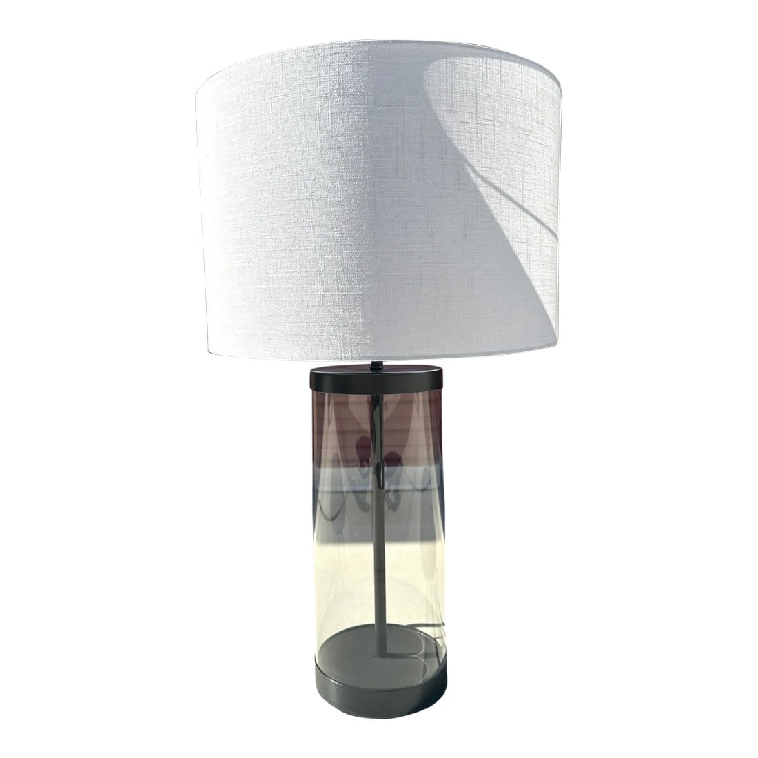 Crate & Barrel "Promenade" Glass Cylinder Table Lamp (1 of 8)