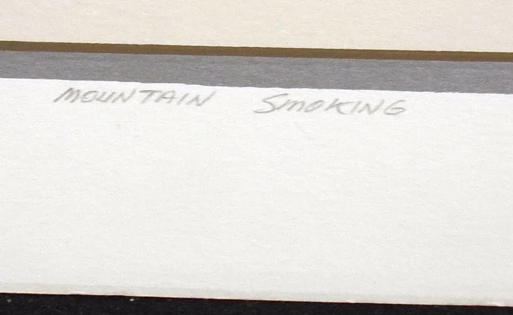 1980s Richard Gilbert "Mountain Smoking" Hand Signed Serigraph Fine Art, Volcano, Lava - 6