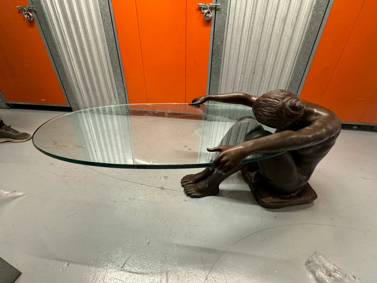 1960s Female Life Sized Bronze Sculptural Coffee Table - 2