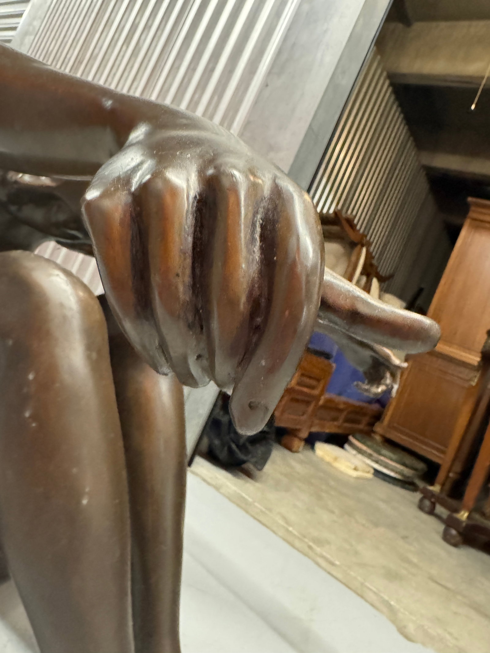 1960s Female Life Sized Bronze Sculptural Coffee Table - 9