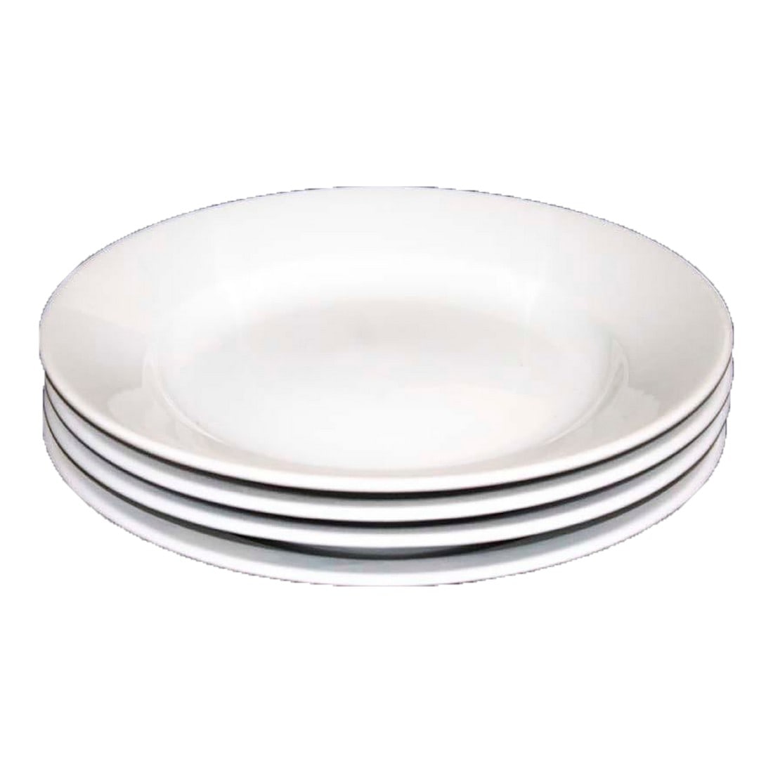 Apilco Classic Whiteware Porcelain Dinner Plates Made in France - Set of 4 (1 of 5)