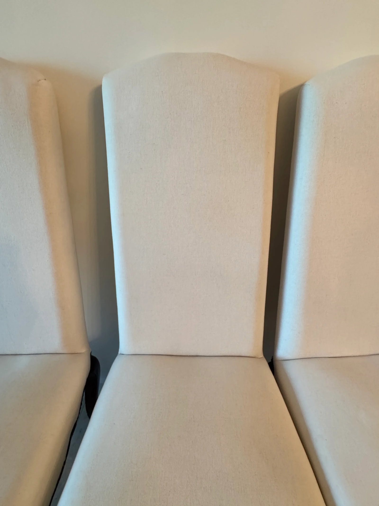 Palecek White High Back Dining Chairs - Set of 6 - 5