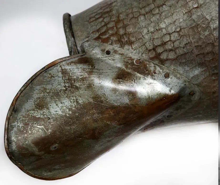 Very Large Antique Copper Water Pitcher - Hand Hammered - 4