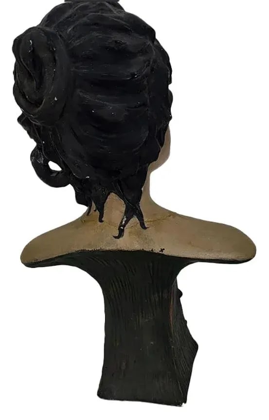 Antique Art Nouveau Plaster Bust Beautiful Woman Possibly C. Henneckeue - Small Restoration - 3