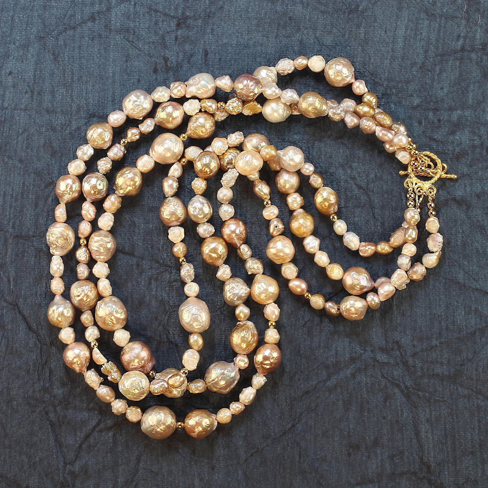 Elegant and Versatile Three Strand Pearl Necklace - 6