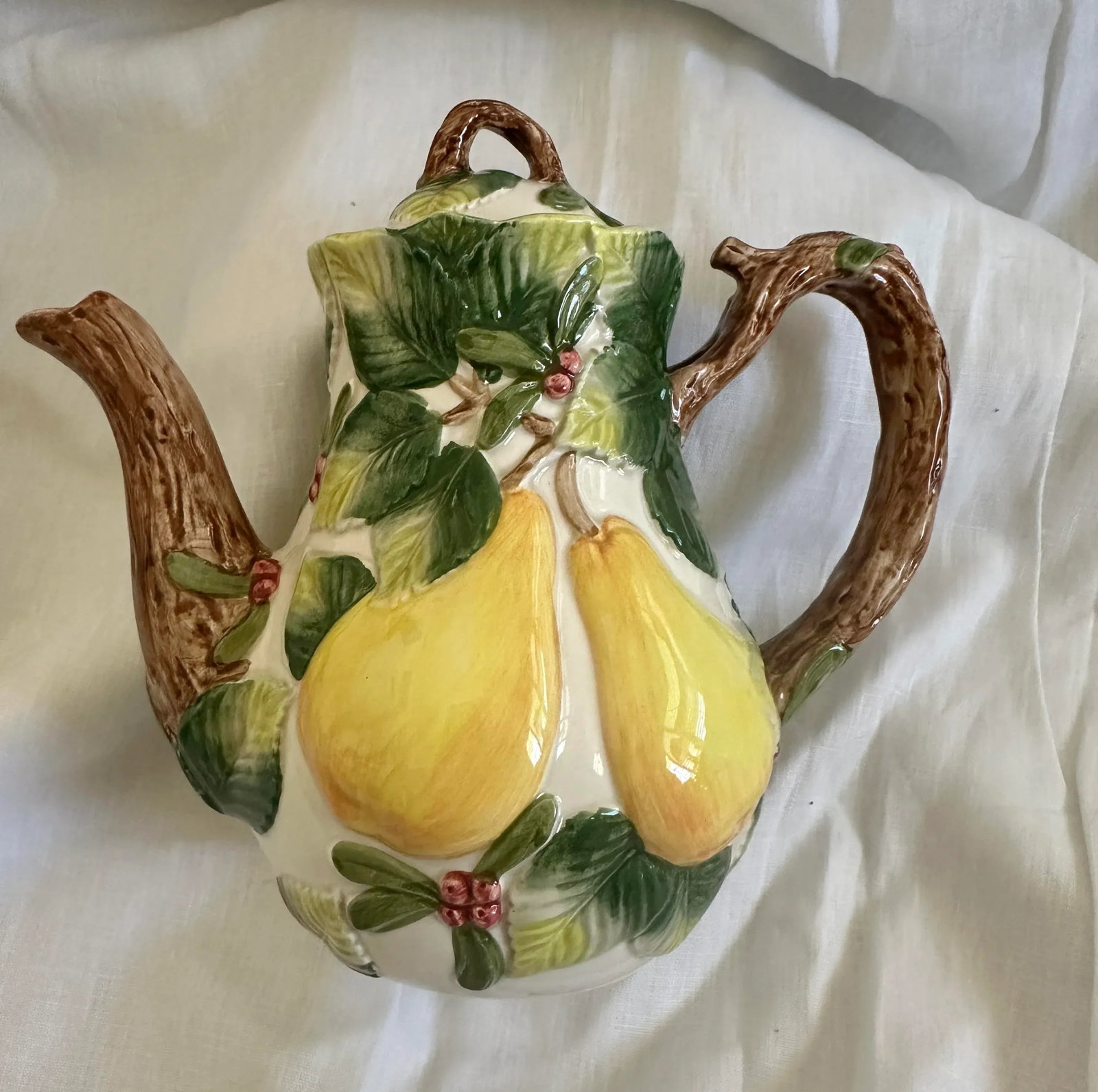 Fitz & Floyd "Holiday Pear" Coffee Pot - 3