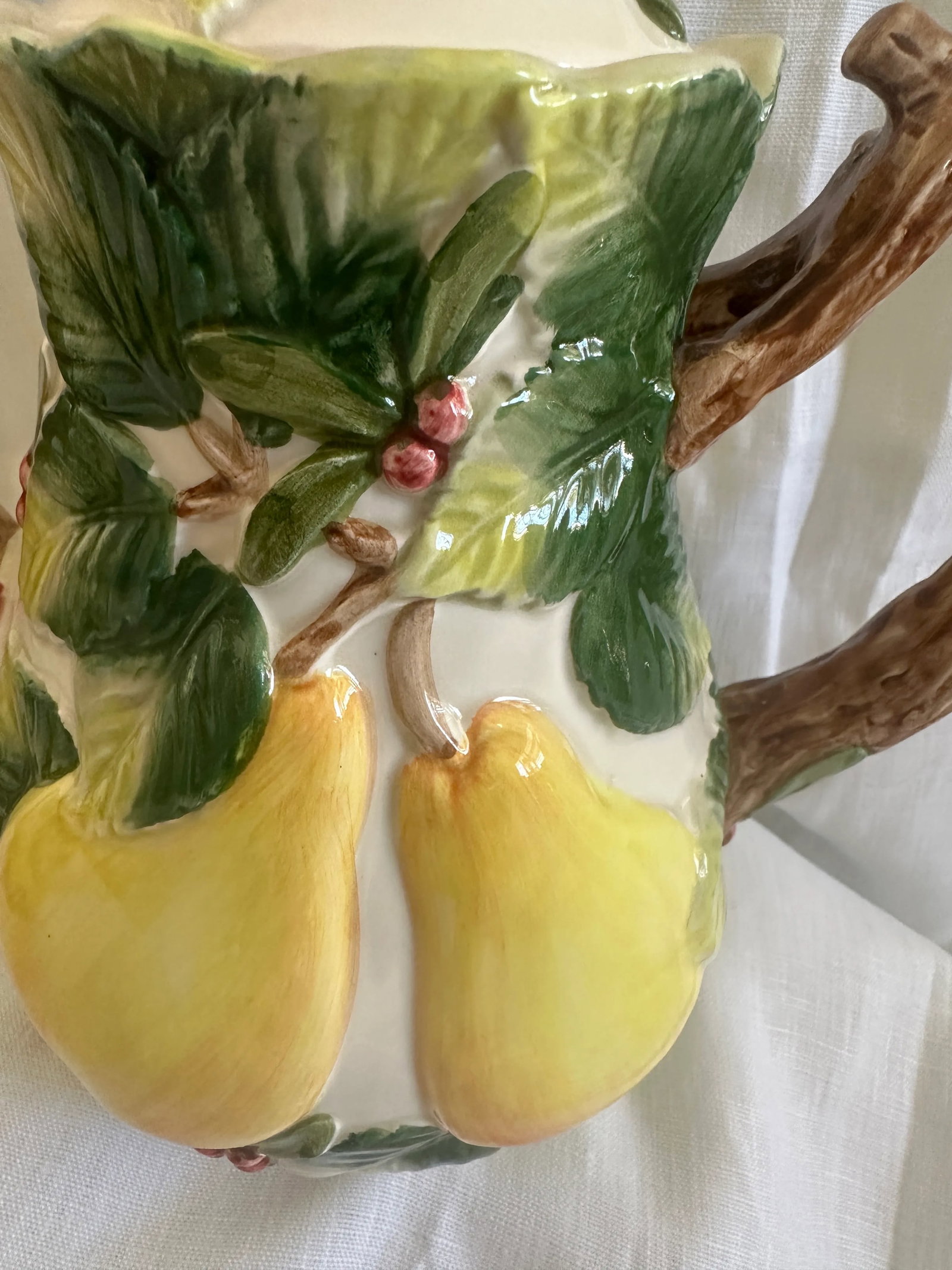 Fitz & Floyd "Holiday Pear" Coffee Pot - 7