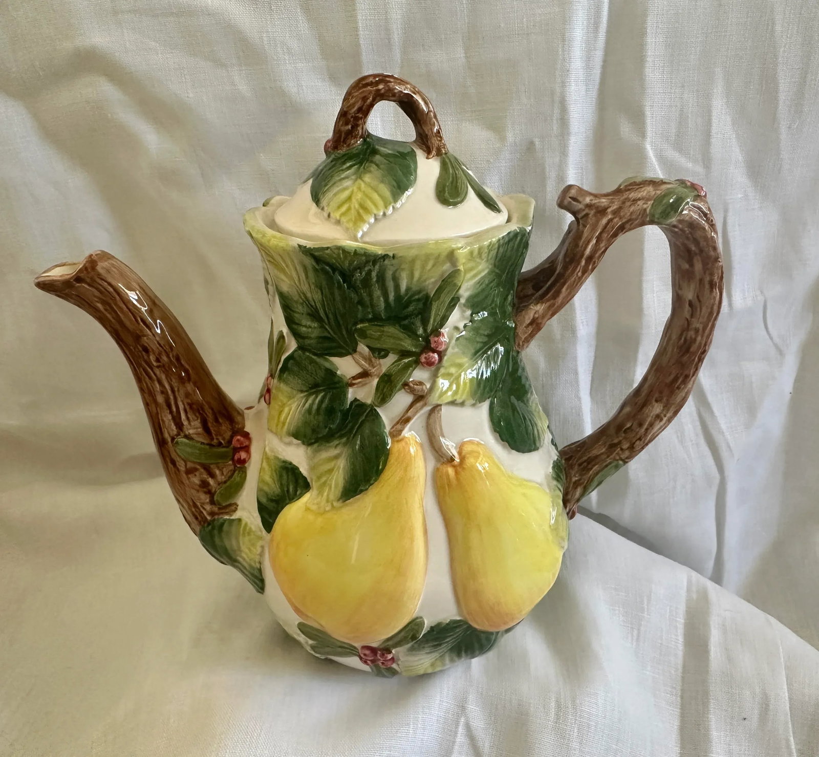 Fitz & Floyd "Holiday Pear" Coffee Pot - 8