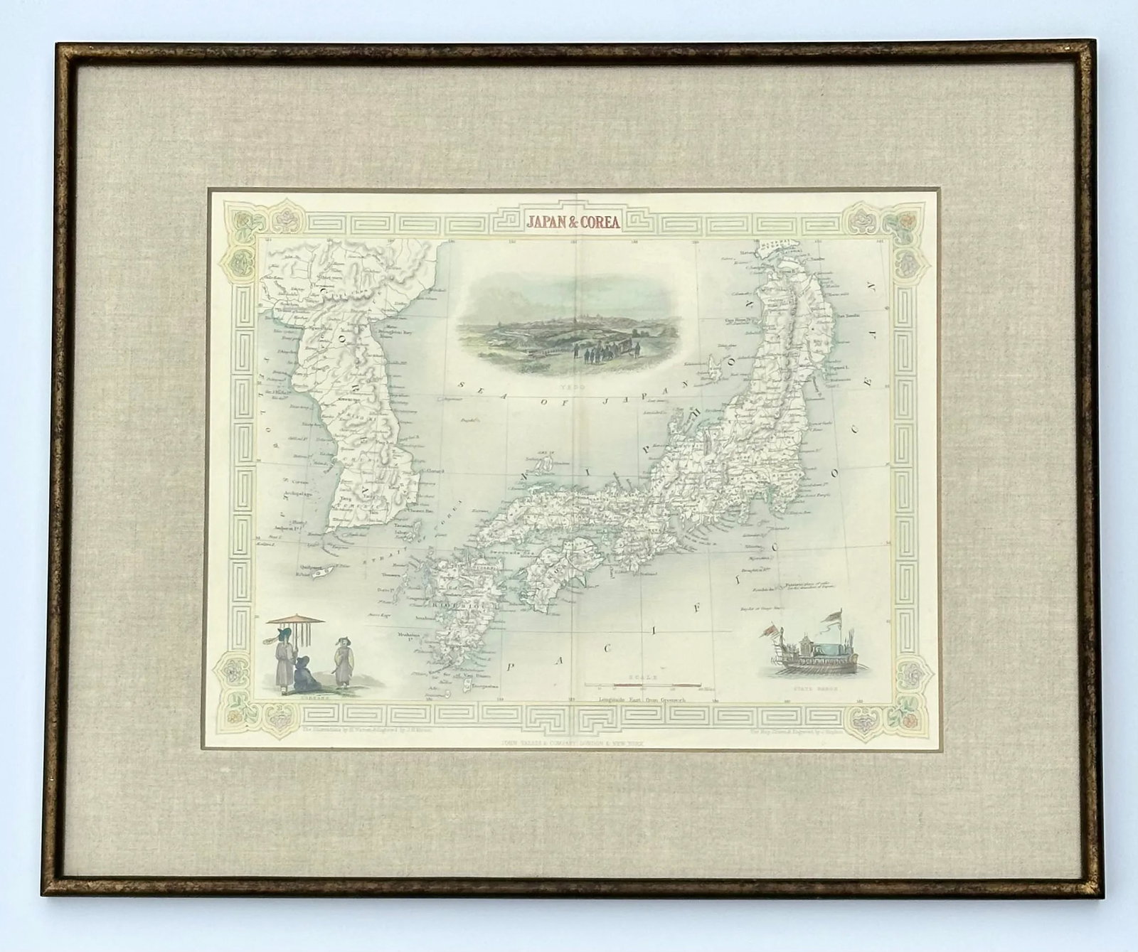 Japan & Korea by Tallis, 1851 (Framed) - 3