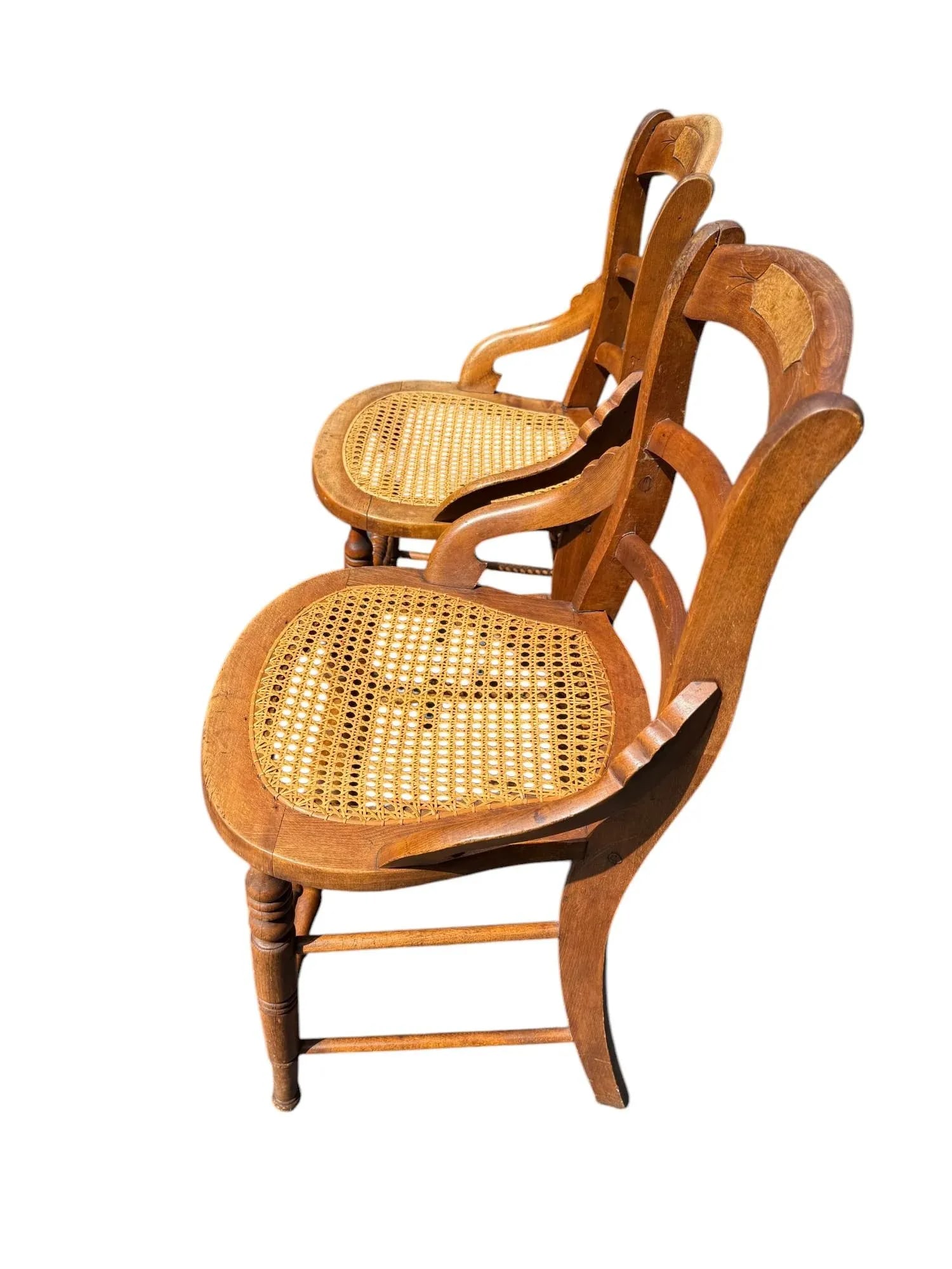 Late 19th Century Pair of Victorian Walnut Armchairs - 3